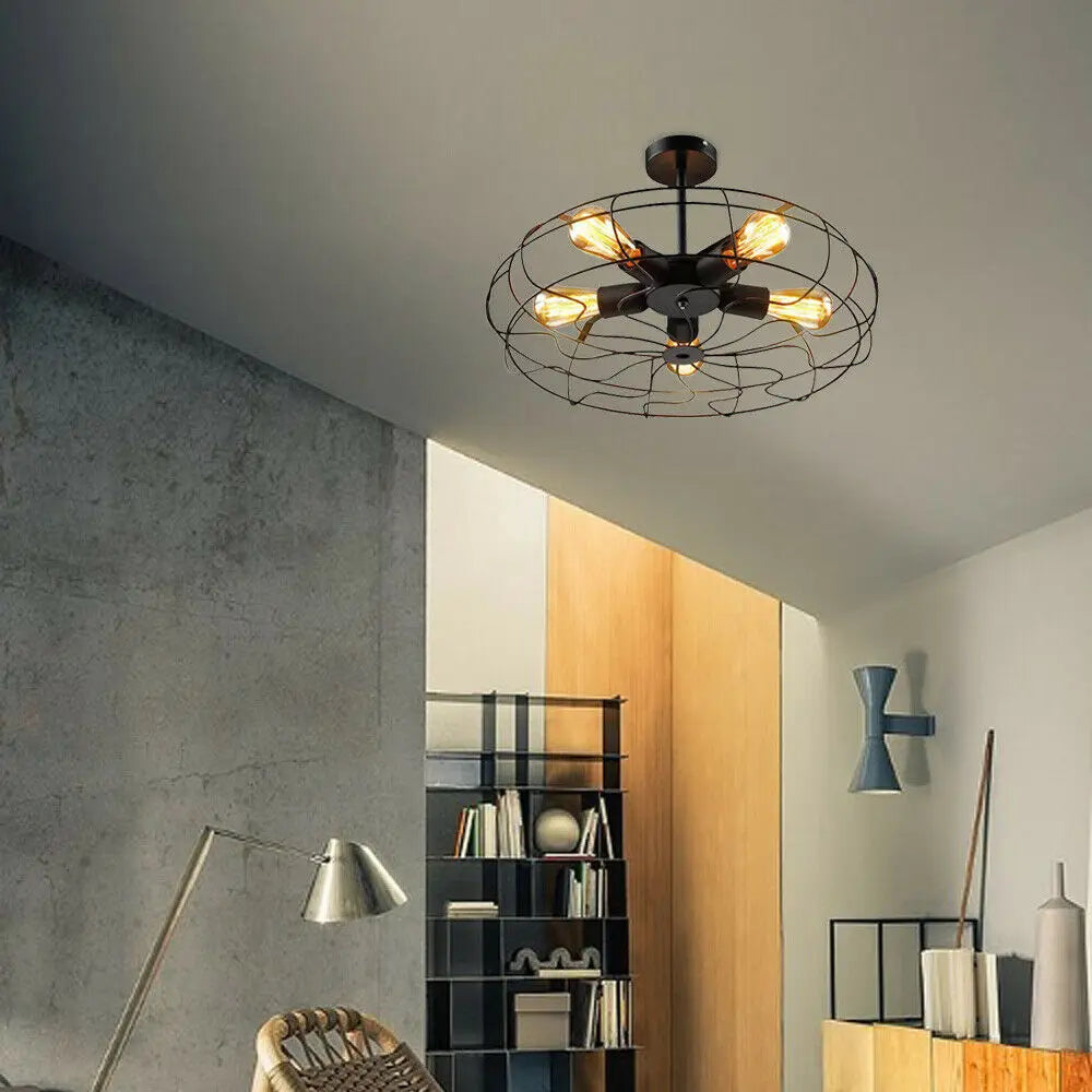 Aurelle Retro Cage Ceiling Light For Living And Dining