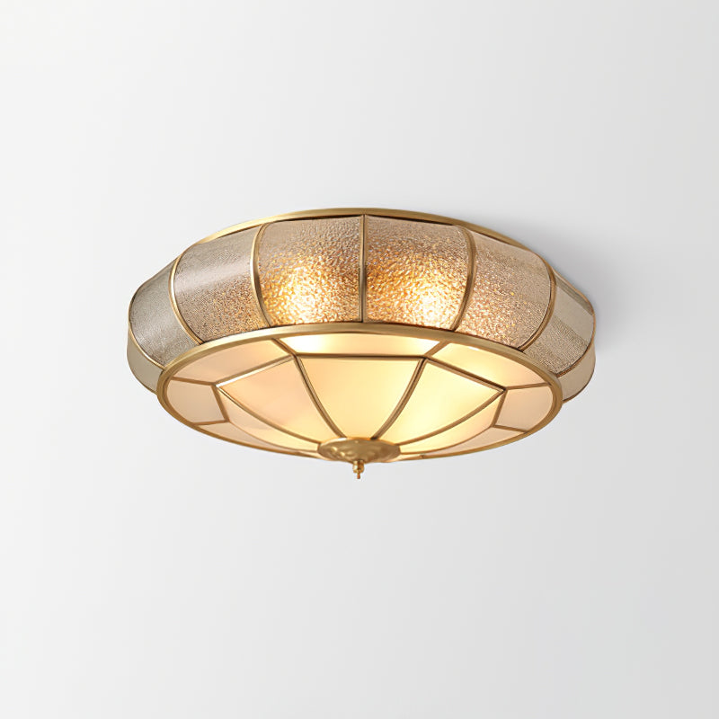 Verelle Round Ceiling Light With Textured Glass Finish