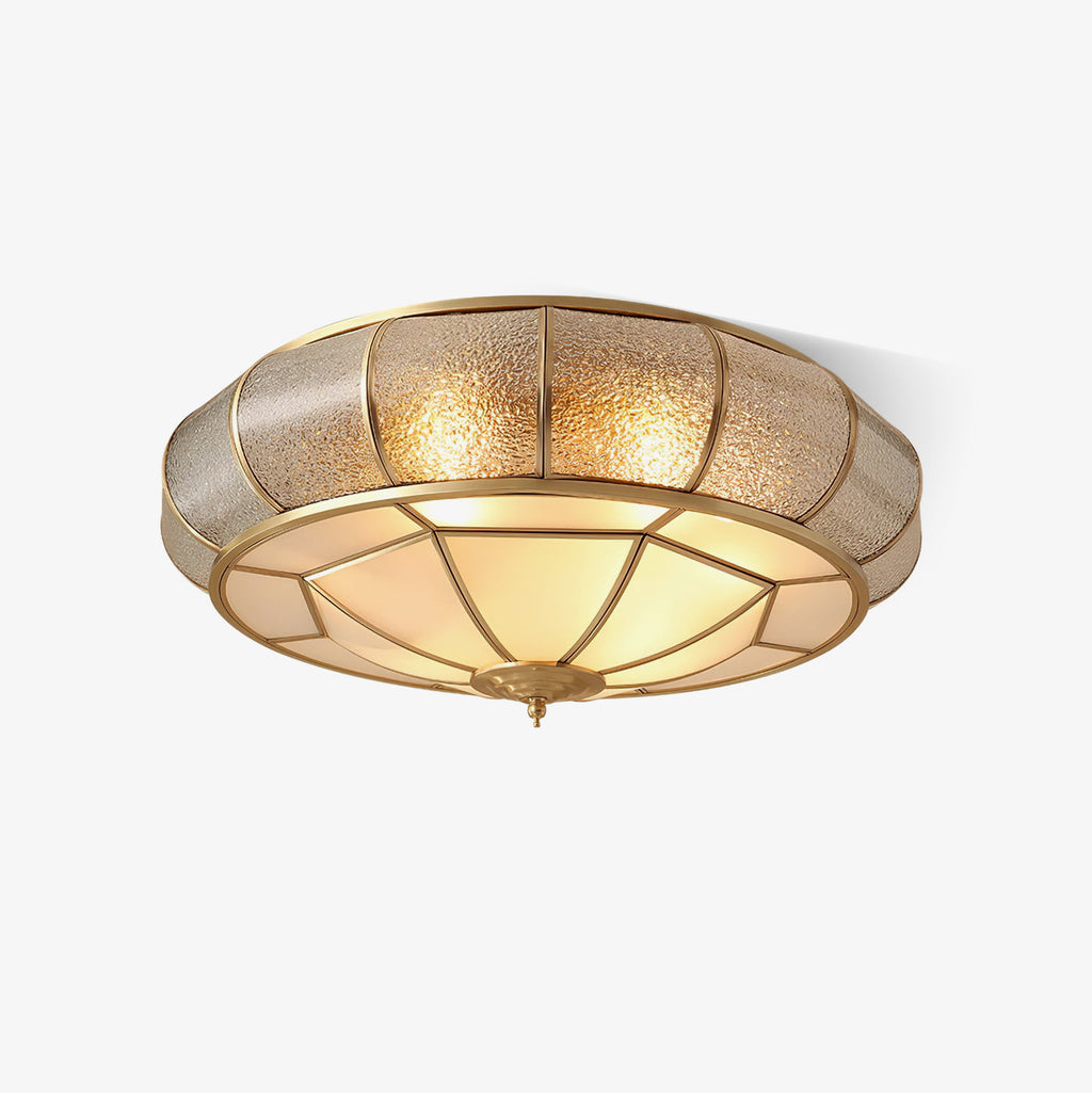 Verelle Round Ceiling Light With Textured Glass Finish