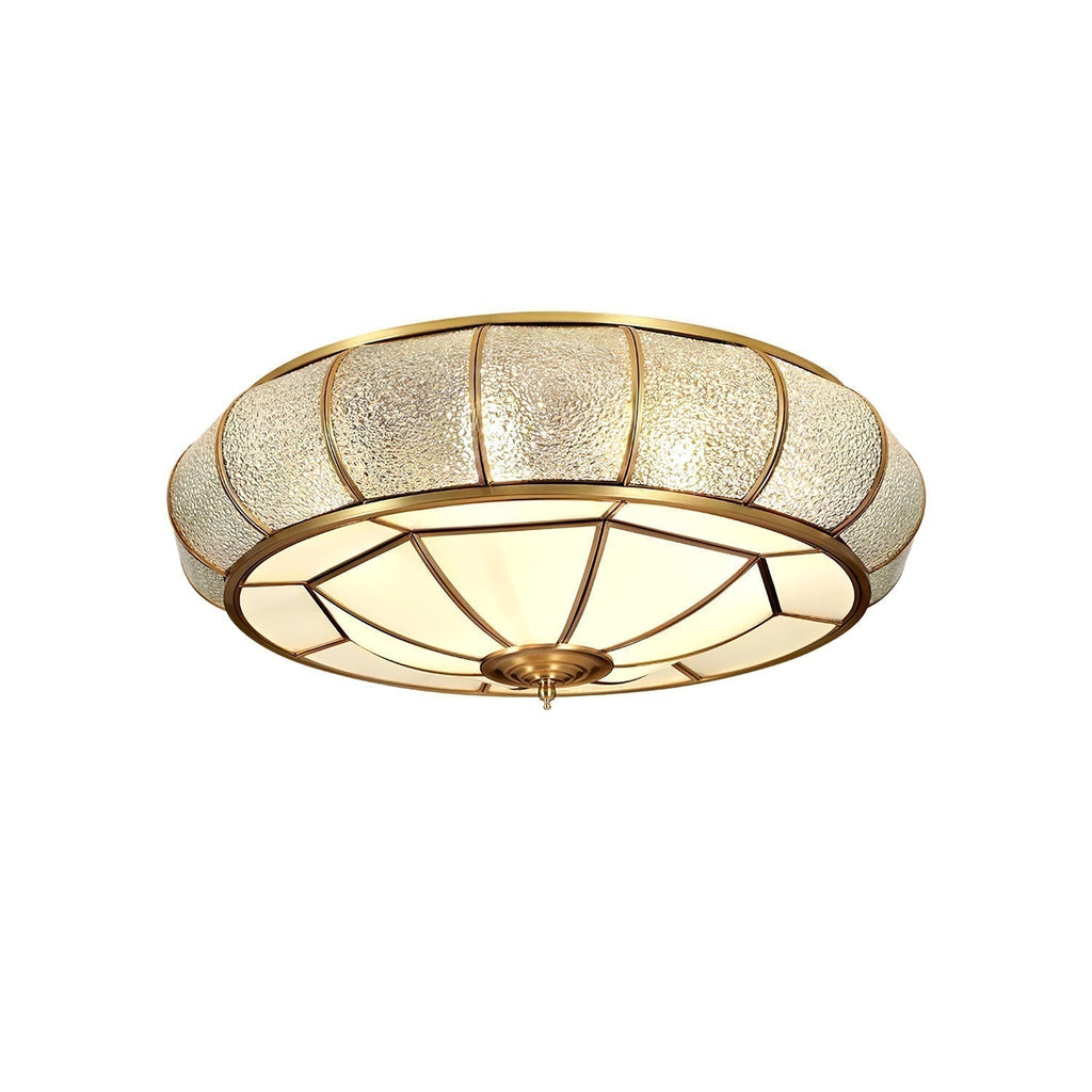 Verelle Round Ceiling Light With Textured Glass Finish