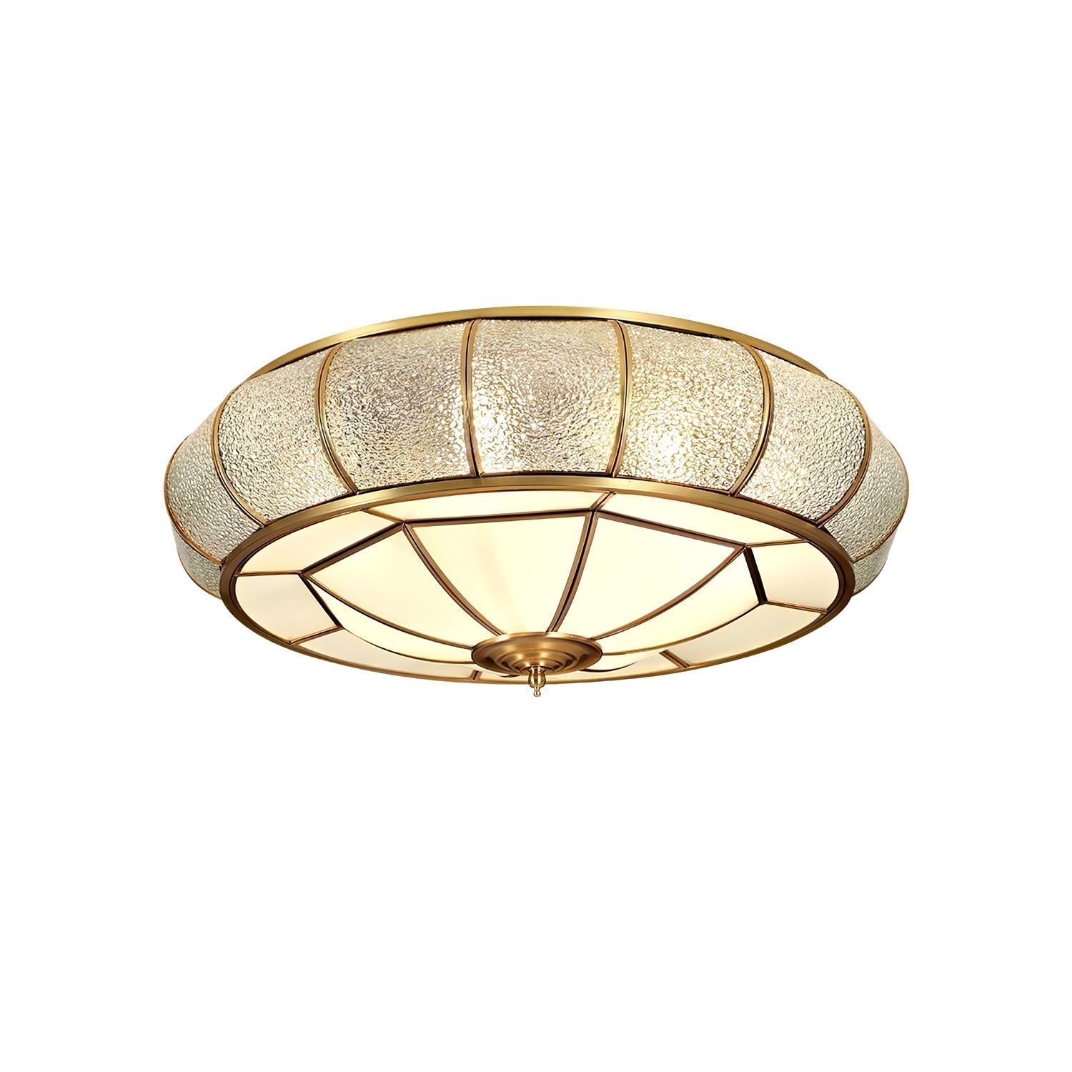 Verelle Round Ceiling Light With Textured Glass Finish