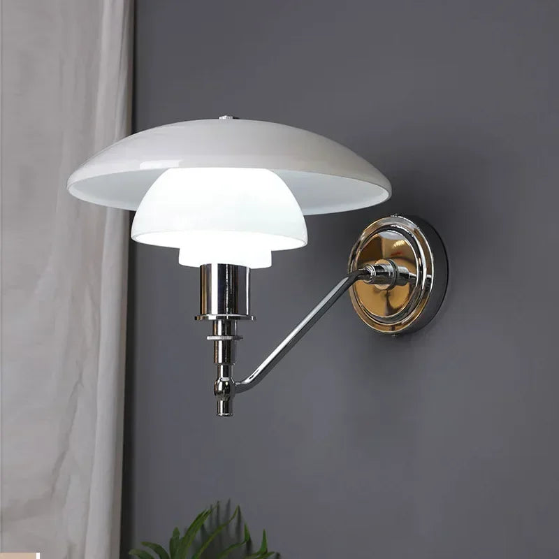 Lunara | Modern Chrome Wall Light With Acrylic Shade
