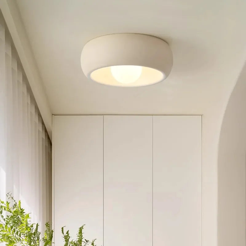 Kiyomi | Minimal Japanese Wabi-Sabi Round LED Ceiling Lamp