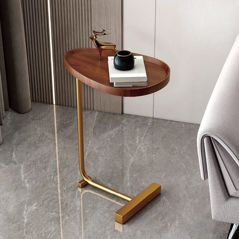C-Shaped Mobile Side Table Ideal For Sofa Or Bed By Lunvera
