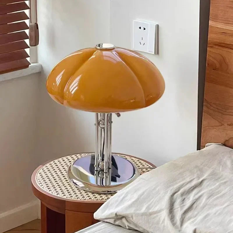 Aurelian | Modern Medieval Pumpkin LED Bedside Lamp