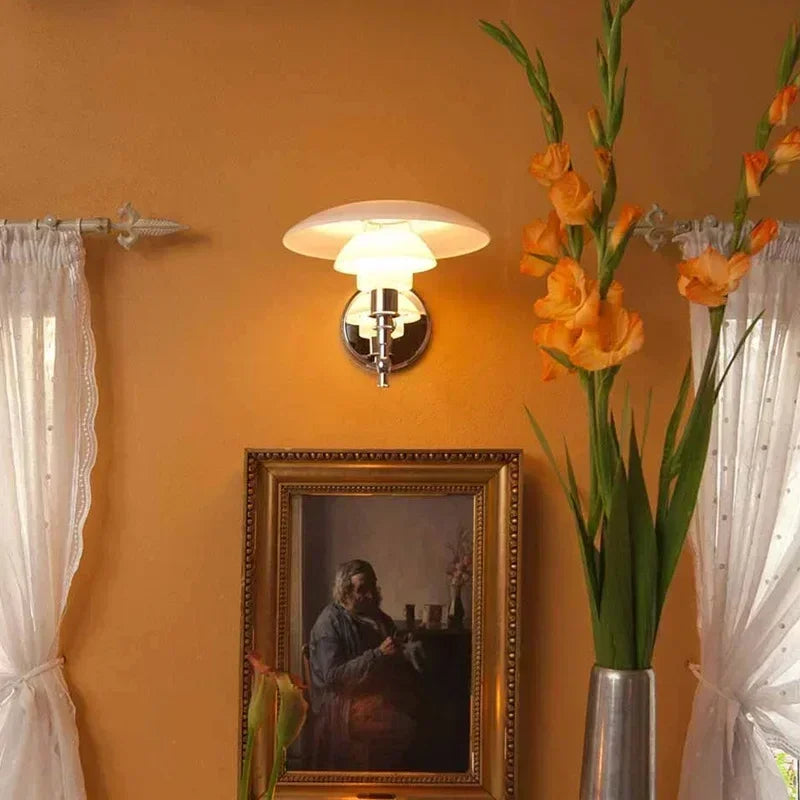 Lunara | Modern Chrome Wall Light With Acrylic Shade