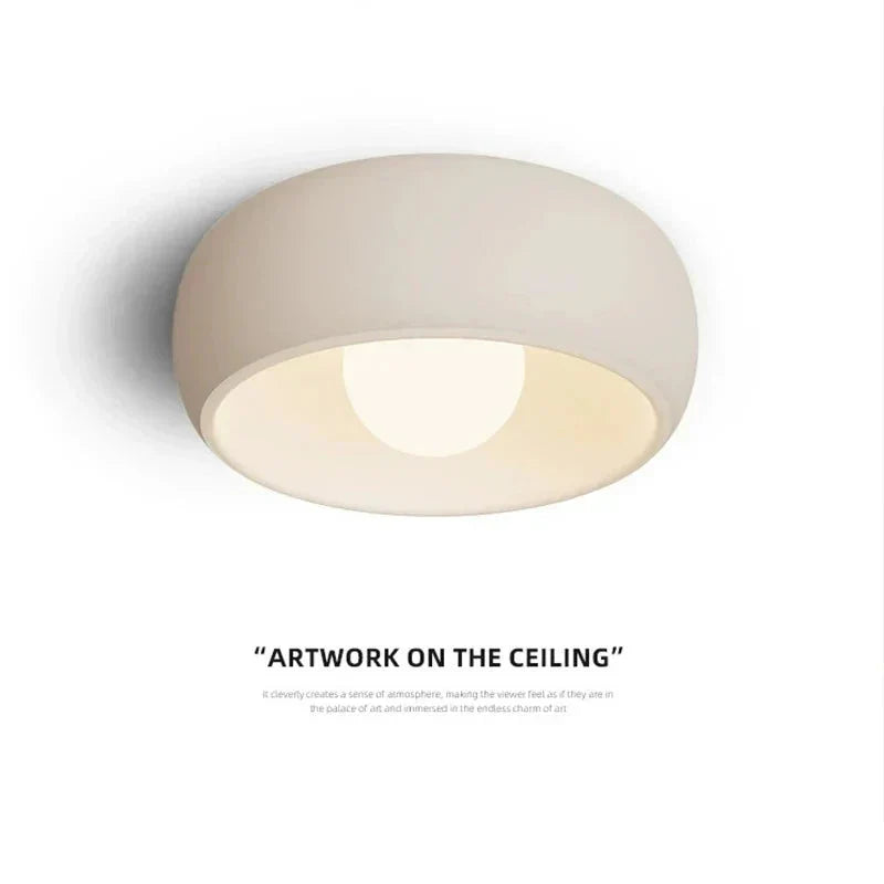 Kiyomi | Minimal Japanese Wabi-Sabi Round LED Ceiling Lamp