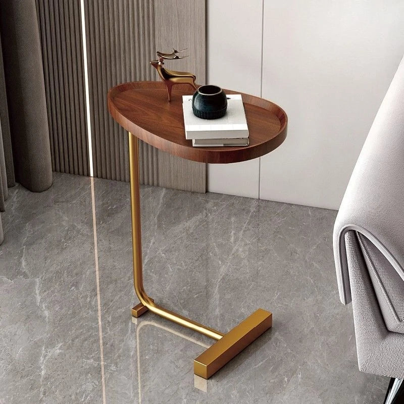 C-Shaped Mobile Side Table Ideal For Sofa Or Bed By Lunvera
