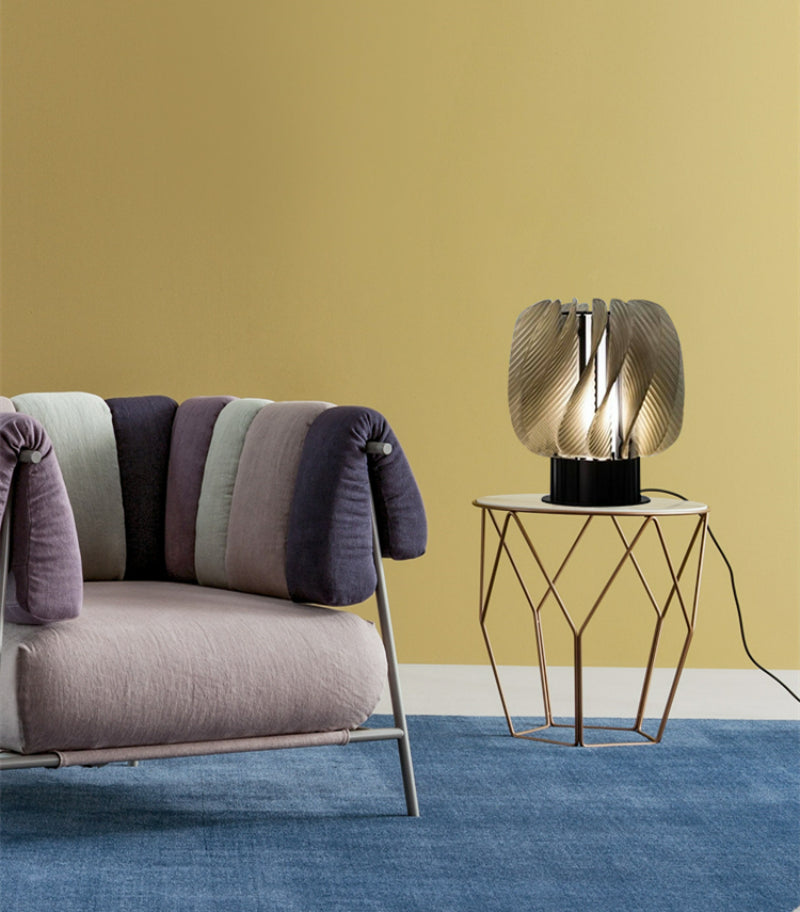 Vesari | Modern Minimalist LED Table Lamp, Black Base