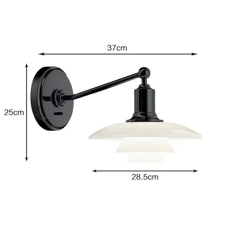 Lunara | Modern Chrome Wall Light With Acrylic Shade