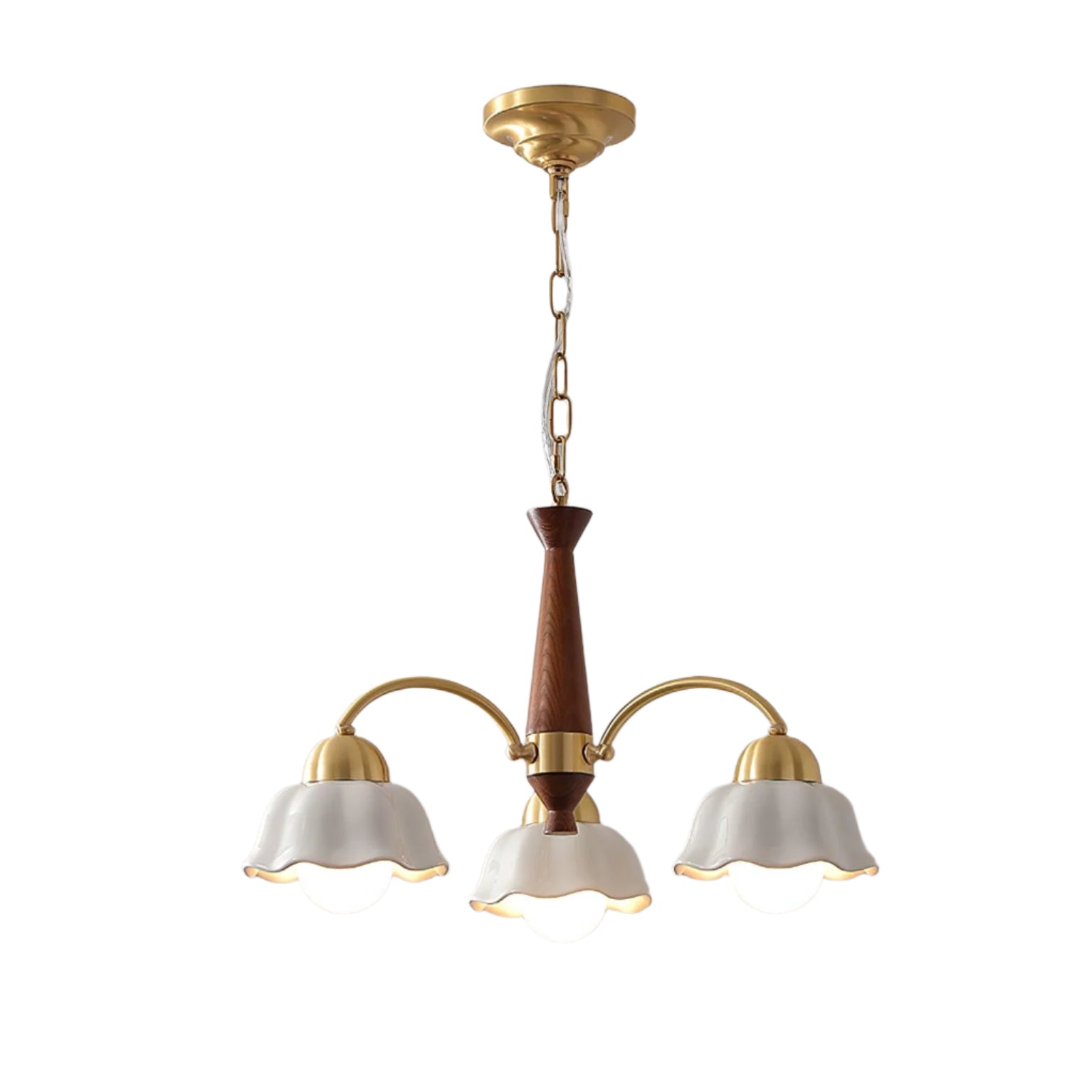 Ardena Copper Ceramic Chandelier In Mid-Century Style