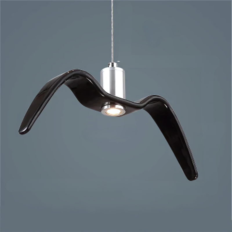 Aviara Wing-Shaped Modern LED Pendant Light in Acrylic